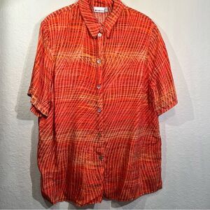 FABIANI silk-like shirt 🔥 ORANGE 🔥 Woman’s